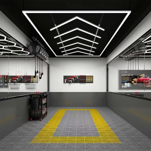 384W RA95 Lysgitter LED + ramme komplett sett (Hexagon) - Inkl. strømtilkobling