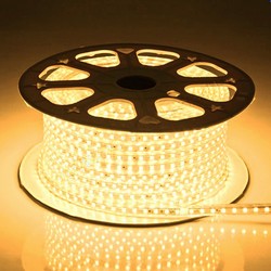  5 m. vanntett LED strip (Type Q) - 230V, IP67, 120 LED, 6W per meter