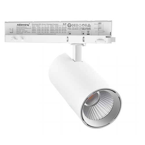 LEDlife hvit skinnespot 30W - 130lm/w, RA90, 3900lm, Flicker free, 3-faset