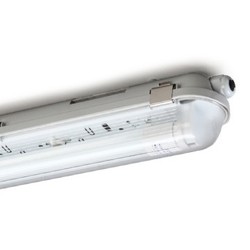 Uten LED - Lysrør armatur IP65 T8 LED armatur - Til 1x 150 cm LED rør, IP65 vanntett, gjennomgangskobling