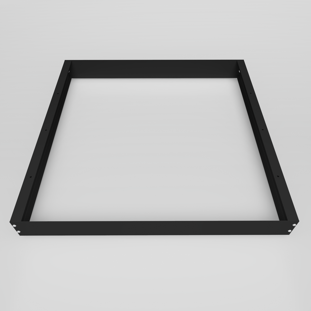 Høy ramme for 60×60 LED-panel – Monteringssett, svart kant