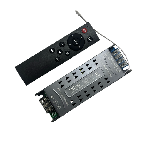 100W / 24V DC CCT strømforsyning - 4.17A, IP20 innendørs, med fjernkontroll, flimmerfri