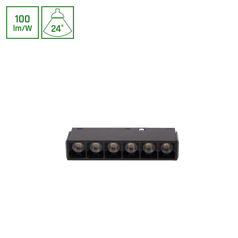 System Shift Basic – Gitter XS Lineær Armatur, 110mm, 6W, 4000K, Svart – Dimbar : Ikke dimbar, Kulør : Nøytral