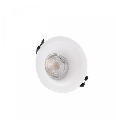 GU10 innbyggingsspot Fiale V Basic - Ø8,6cm, hvit, rund, IP20, uten lyskilde