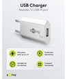 Goobay USB-lader 5W - USB-A, hvit, perfekt for mobil og lamper