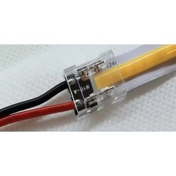 Enkeltfarget LED strip Fleksibel kontakt - Til COB LED strips (8 mm), 12V / 24V
