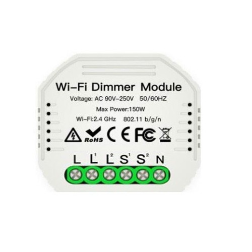 Wifi innbyggingsdimmer - 2 x 100W LED dimmer, korrespondanse, til innbygging