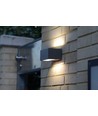 Outlet: LUTEC Gemini Utendørs LED Vegglampe 10,5W 3000K Opp/Ned i Antrasittgrå