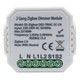 Zigbee innbyggingsdimmer - 2x 100W LED dimmer, kip-tryk/push dim, Tuya Zigbee, til innbygging