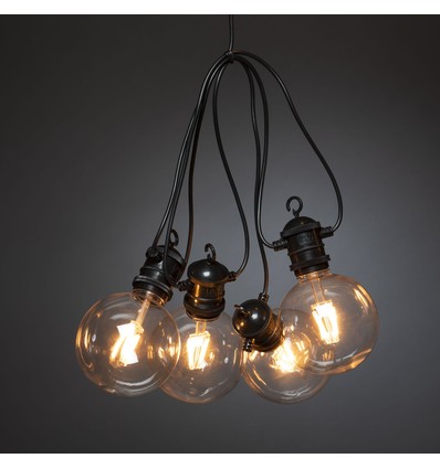 Outlet: Party Lyskjede (utvidelsessett) med 10 x LED Globepærer i Klar - Konstsmide