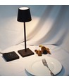 LED bordlampe med trådøs lading - Sort, IP54 Innendørs/utendørs, berøringsdimbar