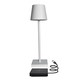 LED bordlampe inkl. trådøs lading - Hvit, IP54 Innendørs/utendørs, berøringsdimbar