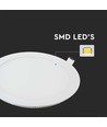 6W Ø12cm LED innfellingspanel - Hull: Ø11 cm, Mål: Ø12 cm