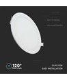 V-Tac 6W LED panel downlight - Hull: Ø11 cm, Mål: Ø12 cm, 230V