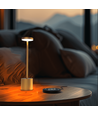 Oppladbar LED bordlampe med trådøs lading - Gull, IP54 Innendørs/utendørs, berøringsdimbar