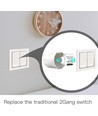 Wifi innbyggingsdimmer - 2 x 100W LED dimmer, korrespondanse, til innbygging