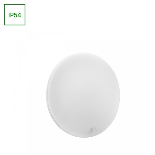 Nymphea Proxi 18W - PIR, Nøytral Hvit, 230V, 120°, IP54, Ø300x60mm, Rund, Hvit