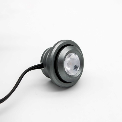 LEDlife SPOT29 møbelspot RA90 - Hull: Ø2 cm, Mål: Ø2,9 cm, Børstet stål, 1W, 12V DC