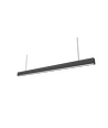 36W LED lysskinne, taklampe for kontor - Svart, 120 lm/W, 120 cm, inkl. wireoppheng