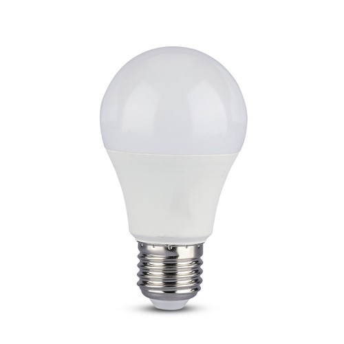 E27 9W 3-trinn dimbar LED pære - A60, 6400K, kald hvit, on/off dimbar