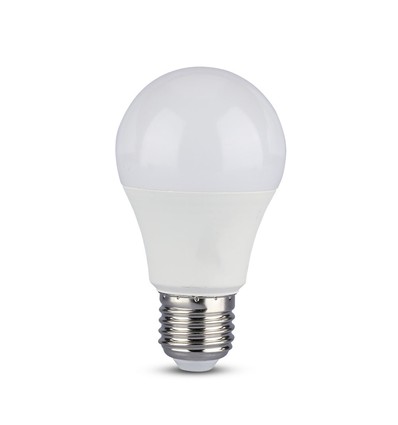 E27 9W 3-trinn dimbar LED pære - A60, 6400K, kald hvit, on/off dimbar