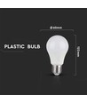 9W A60 LED Pære E27 - Plast, 3-trinns dimbar, 6400K