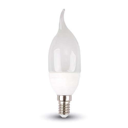 E14 4W LED kertepære med flamme - Varm hvit, 320lm, erstatter 30W