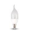 E14 4W LED kertepære med flamme - Varm hvit, 320lm, erstatter 30W
