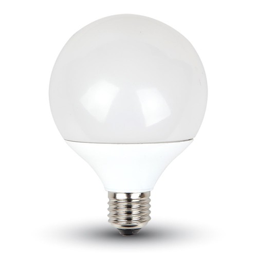 G95 LED Pære 10W E27 - 6400K, Termoplast.