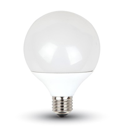 G95 LED Pære 10W E27 - 6400K, Termoplast.