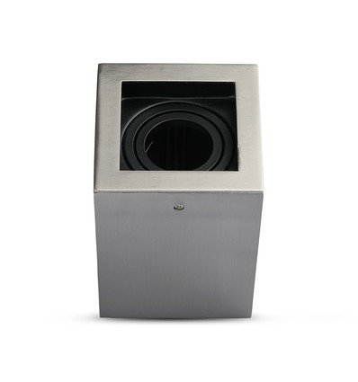 GU10 påbygningsspot, firkantet - Satin nikkel, aluminium, uten lyskilde
