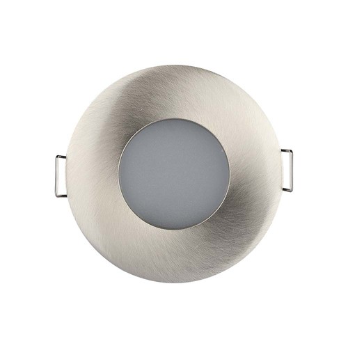 GU10 lampe - runde, satin nikkel