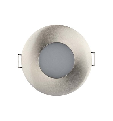 GU10 lampe - runde, satin nikkel