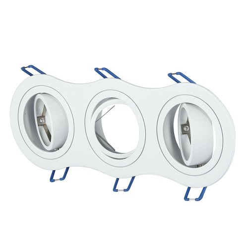 3xGU10 Lampe - Rund, hvit