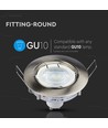 Downlight uten lyskilde - Hull: Ø7,4 cm, Mål: Ø8,2 cm, passer til GU10 og MR16