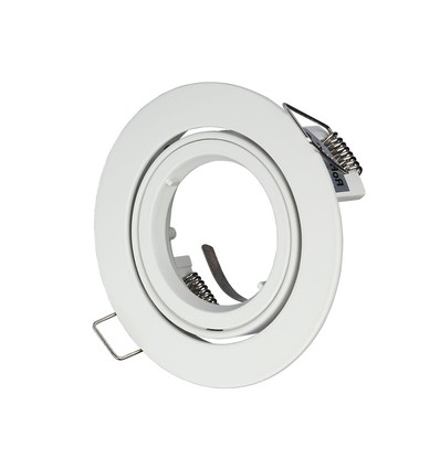 MR16/GU10 Downlight-sett - Uten lyskilde, hvit, hull: Ø8,5 cm, mål: Ø9,5 cm