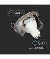 GU10 innfellingsspot - Satin nikkel, rund, aluminium, hull: Ø7,3 cm, mål: Ø8,1 cm