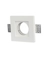 GU10 innfellingsspot i gips, firkantet - Hvit, uten lyskilde, hull: 10,3 x 10,3 cm, IP20