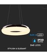 40W LED pendel, Ø40cm - 2800lm, 3000K, krom finish, inkl. lyskilde
