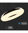 40W LED pendel, Ø40cm - 2800lm, 3000K, krom finish, inkl. lyskilde
