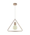 Geometrisk trekantet pendel, Champagne gull - E27 fatning, 1m ledning, metall, max 60W