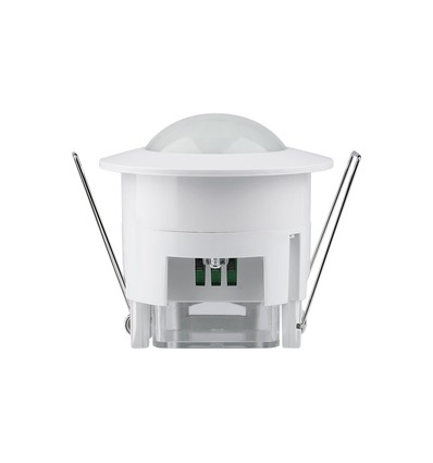 PIR taksensor til innbygging - 360°, max 300W LED, hvit, IP20, justerbar tid og lysstyrke