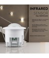 PIR taksensor til innbygging - 360°, max 300W LED, hvit, IP20, justerbar tid og lysstyrke