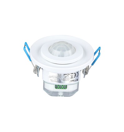 PIR taksensor med bevegelig hode - 360 grader, max 400W LED, IP20, hvit