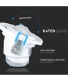 PIR taksensor med bevegelig hode, justerbar - 360 grader, maks 400W LED, hvit