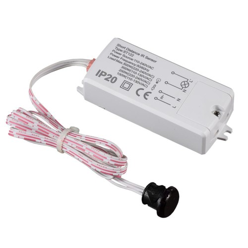 230V Håndsensor for skap - 5-6cm sensoravstand, PIR, maks: 200W LED