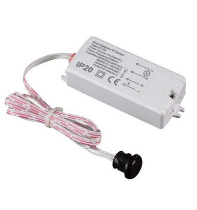 230V Håndsensor for skap - 5-6cm sensoravstand, PIR, maks: 200W LED