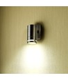 GU10 vegglampe i rustfritt stål - IP44 utendørs, glass, uten lyskilde