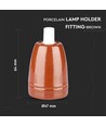 E27 porselensfatning, brun - Max 60W, Ø4,7 x 6,4 cm, IP20 innendørs