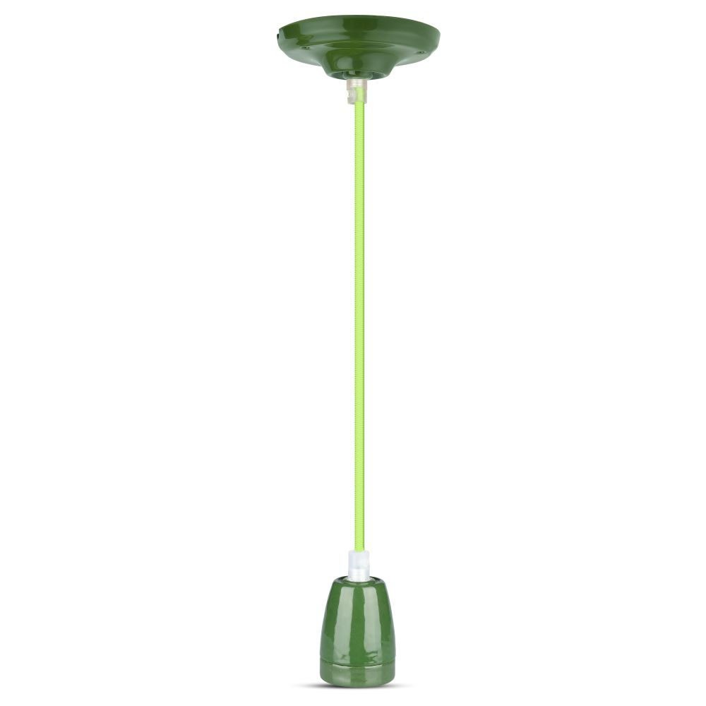 Høyfrekvent porselen lampe E27 sokkel – Grønn